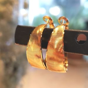 VINTAGE Gold Hoops